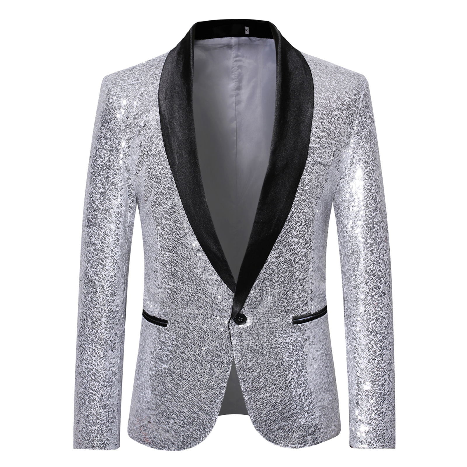 Pntutb Grande Taille Degagement Homme Automne et Hiver Mode Personnalite Paillettes Costume Casual Veste Walmart
