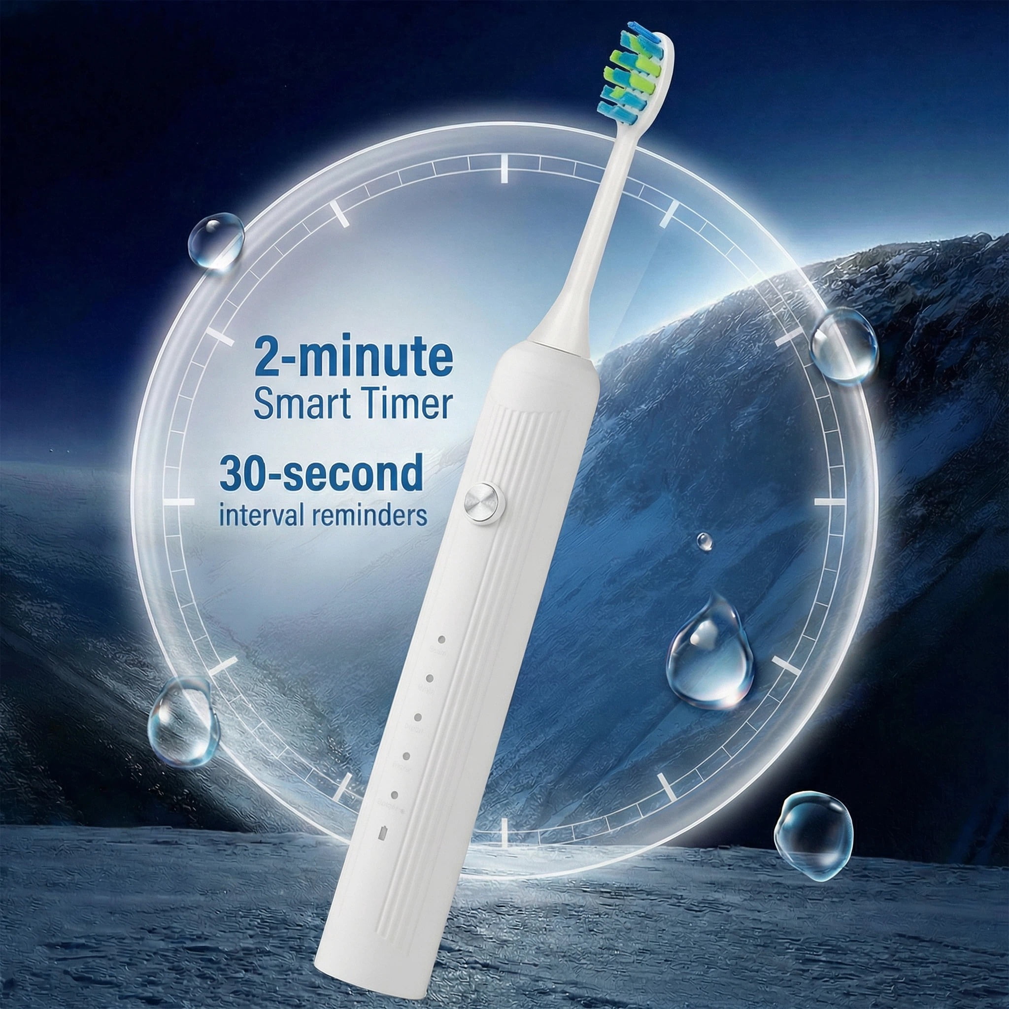 GUFICLE Roman Column Sonic Electric Toothbrush for Adults, 70-Day Battery, White