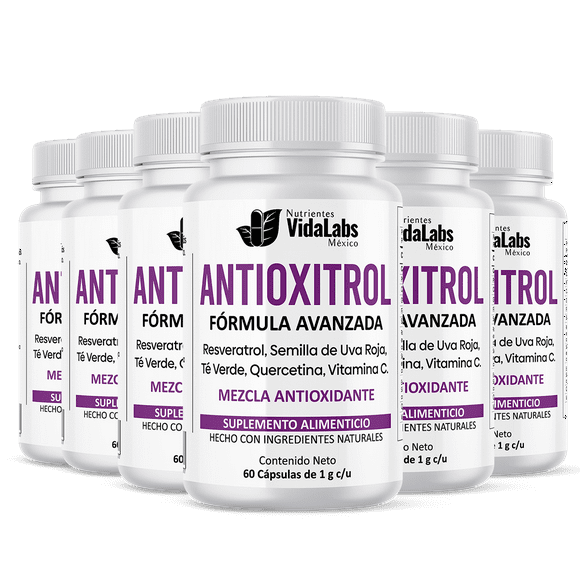 Pack 6 Antioxitrol Nutrientes Vidalabs México Antioxidantes Premium