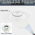 thumbnail image 4 of Luxrite 1 Inch LED Trimless Recessed Light with J-Box, 5CCT 2700K-5000K, 550LM, IC Rated, ETL 6-Pack, 4 of 7