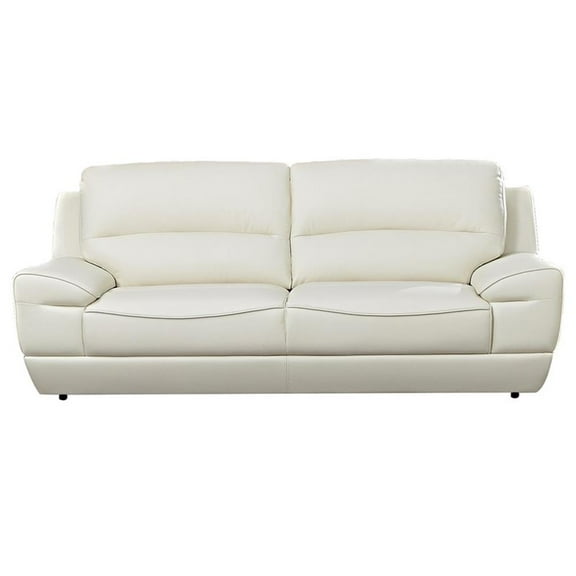 EK018 White Color With Italian Leather Sofa