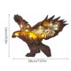 thumbnail image 3 of Águila Arte De Madera Tallado Adorno De Águila De Madera Con Animales Ligeros Estatuilla Artesanal Adorno De Mesa Escultura De Talla De Madera Retro Decoración Del Hogar Cateissary HA022423-00, 3 of 7