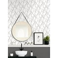 thumbnail image 3 of Quartz Geometric Peel and Stick Wallpaper (Harbor Grey), 3 of 8