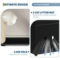 thumbnail image 3 of Double Layer Enclosed Cat Litter Box Cabinet with Scratching Posts, Mat, and Door - Wooden Furniture for Most Litter Boxes, 3 of 7