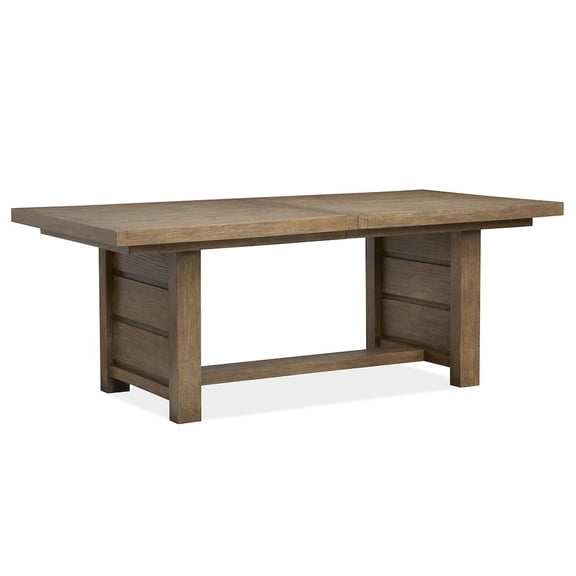 Magnussen Home Plum Creek Sierra Brown Extendable Trestle Dining Table