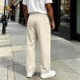 thumbnail image 5 of Men's Baggy Sweatpants Wide Leg Athletic Sweat Pants Elastic Drawstring Waist Open Bottom Joggers with Pockets, 3XL, 5 of 7