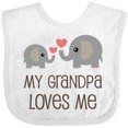 thumbnail image 3 of Inktastic My Grandpa Loves Me Boys or Girls Baby Bib, 3 of 4