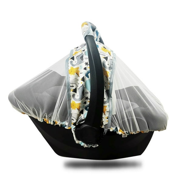 Car seat net Cover for babies,mosquito net for baby carseat, kick proof, perfect for summer, Dinasour;