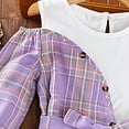 thumbnail image 5 of Esaierr Kids Baby Spring Princess Dresses for Girls,Little Big Girls Long Sleeve Skirt Plaid Patchwork Stylish Comfortable Outfits Dress for 4-7T, 5 of 8