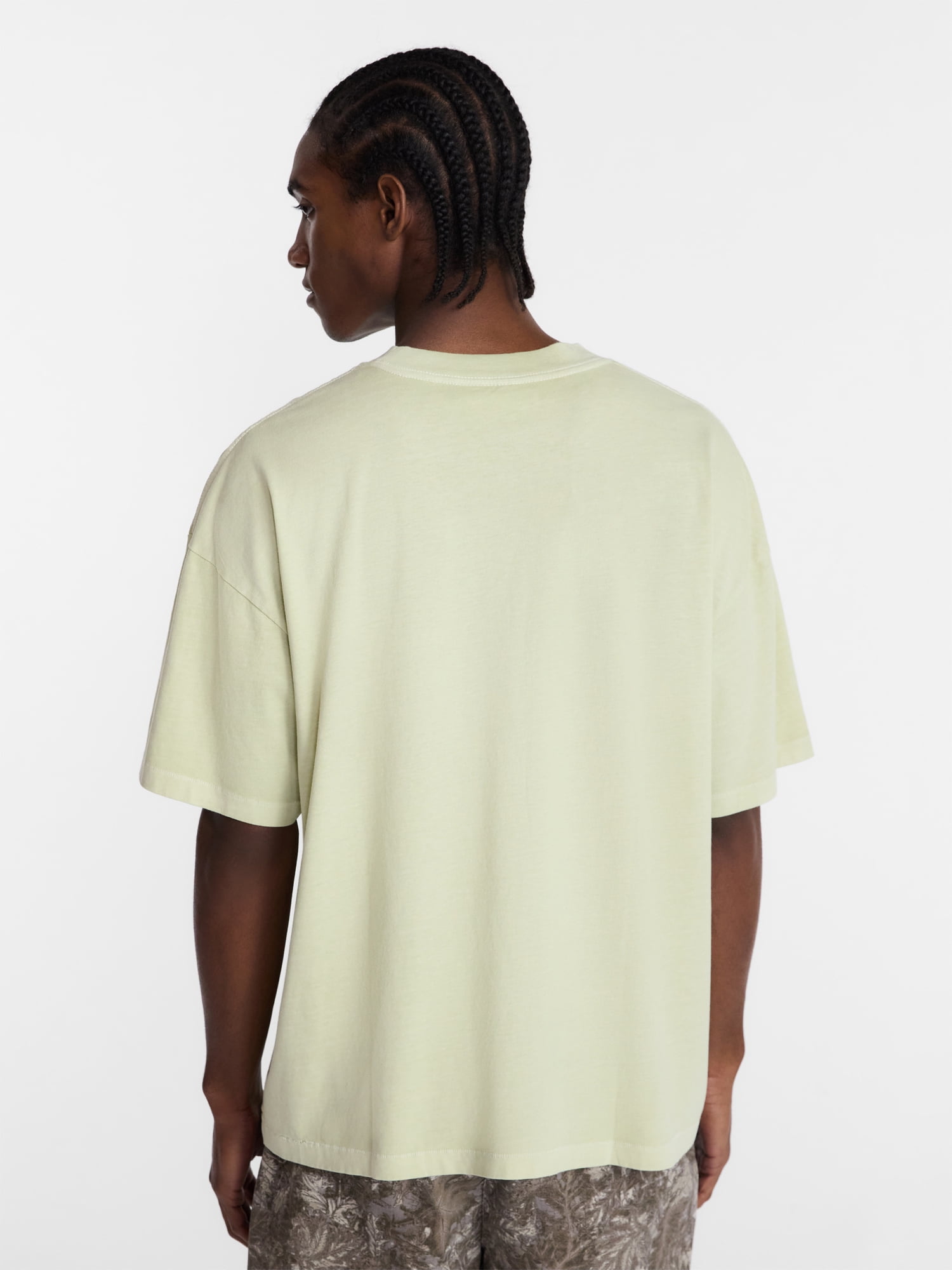 No Boundaries Men's Oversized Boxy Tee with Short Sleeves, XS-4XLT