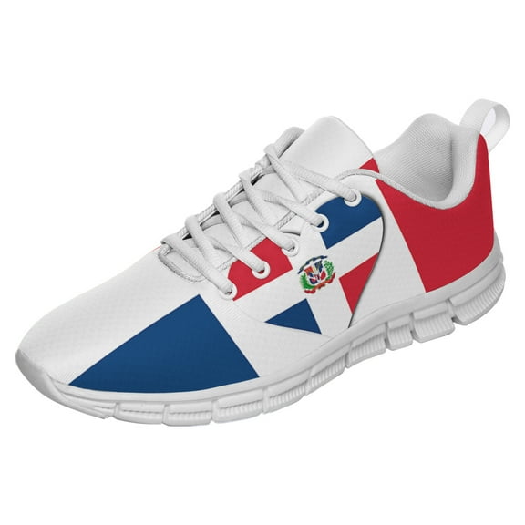 Dominican Republic Shoes for Men Women Running Sneakers Breathable Casual Sport Tennis Shoes White Size 3.5
