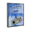 thumbnail image 3 of Stupell Industries Hardcore Gamer Blue Controller Art for Kids Painting Gray Floater Framed Art Print Wall Art, 3 of 6