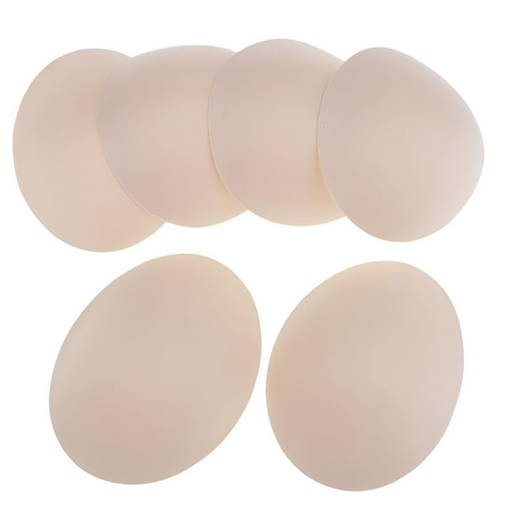 TELOLY 3 Pairs Round Bra Pads Inserts Push Up, Removable and Washable Bra Cups Inserts, Beige