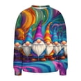 thumbnail image 6 of NuoCaiYun Women Mardi Gras Sweatshirts Carnival Long Sleeve Pullover Fashionable Purple Yellow Green Tops, 6 of 6