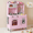 Pink, variant on INFANS Kids Kitchen, Wooden Pretend Playset with Adjustable Heights Realistic Sounds Ice Maker Microwave Oven, Toddler Cooking Toy Gift for Boys Girls Aged 3+