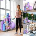 thumbnail image 4 of Home Gym Storage Rack Exercise Equipment Storage Organizer for Yoga Mat Dumbbells Kettlebells Foam Roller Yoga Strap & Resistance Bands, Ideal Yoga Mat Holder & Workout Equipment Organizer, 4 of 14