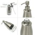 thumbnail image 3 of Yuarrent Dispensador de jabón espumoso de acero inoxidable de 300ML, vidrio grueso para evitar daños, elegante bomba de jabón para cocina y baño Suministros de limpieza para el hogar Yuarrent HA060699-00B, 3 of 6