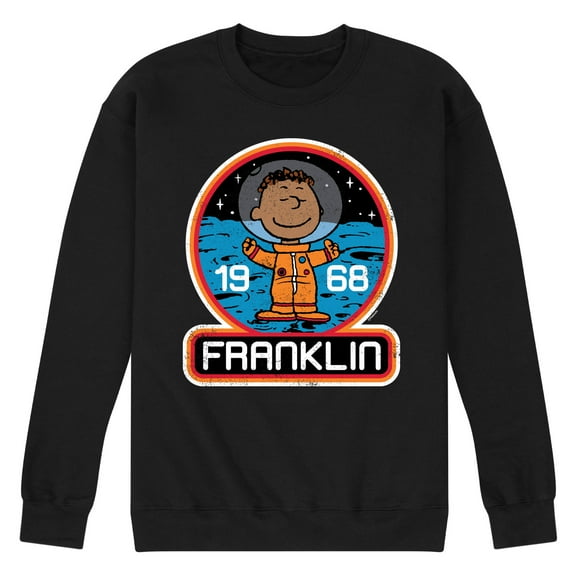 Peanuts - Franklin Space Badge - Men's Crew Neck Fleece Pullover