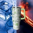 thumbnail image 4 of 40oz St Patricks Day Tumbler with Handle and Straw, Irish Shamrocks Green Stainless Steel Vacuum Insulated Cup, Travel Mug Water Bottle, Gifts for Women Men, 4 of 6