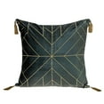 thumbnail image 2 of Parkland Collection Zella 20x20" Quilted Fabric Throw Pillow in Orange/Gold, 2 of 3