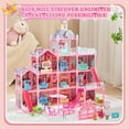thumbnail image 6 of EXERCISE N PLAY Dream Princess Dollhouse, 12 Rooms, Pink, for Girls Age 3-8, 6 of 8