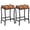 Brwon 2pcs, variant on Ataucjin Bar Stools Set of 2, Saddle Stools 26 Inch Counter Height Modern Barstools with Thick Seat, Kitchen Counter Seat with Footrests, Faux Leather Saddle Stools