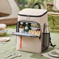 thumbnail image 3 of Cooler Backpack, Large Capacity Insulated Lunch Bag with Bottle Holders, Portable Food Storage Backpack for Daily Travel Office Car Picnic Camping and Outdoor Activities, 3 of 7