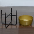 thumbnail image 3 of Handmade 100% Iron Round Modern Gold Coated Color 5.2 x 4.8 x 4.8 Inches Planters Pot 1003, 3 of 5