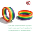 thumbnail image 4 of Universal Rainbow Bracelet Silicone Lesbian Pride Wristband Party Props, 4 of 6