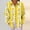 Yellow, variant on Endives Women's Button Down Shirt Floral Print Relaxed Fit Long Sleeved Shirt Outerwear Spring Summer Outfit Yellow