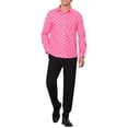 thumbnail image 2 of INSPIRE CHIC Men's Polka Dots Dress Shirts Button Down Long Sleeves Shirt, 2 of 5