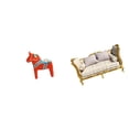 thumbnail image 1 of Figura de escritorio,Estatua de caballo Dala tradicional sueca,artesanía,Figura creativa de caballo de Dalecarlian,sofá de casa de muñecas,Muebles para casa de muñecas,sofá para casa de, 1 of 8