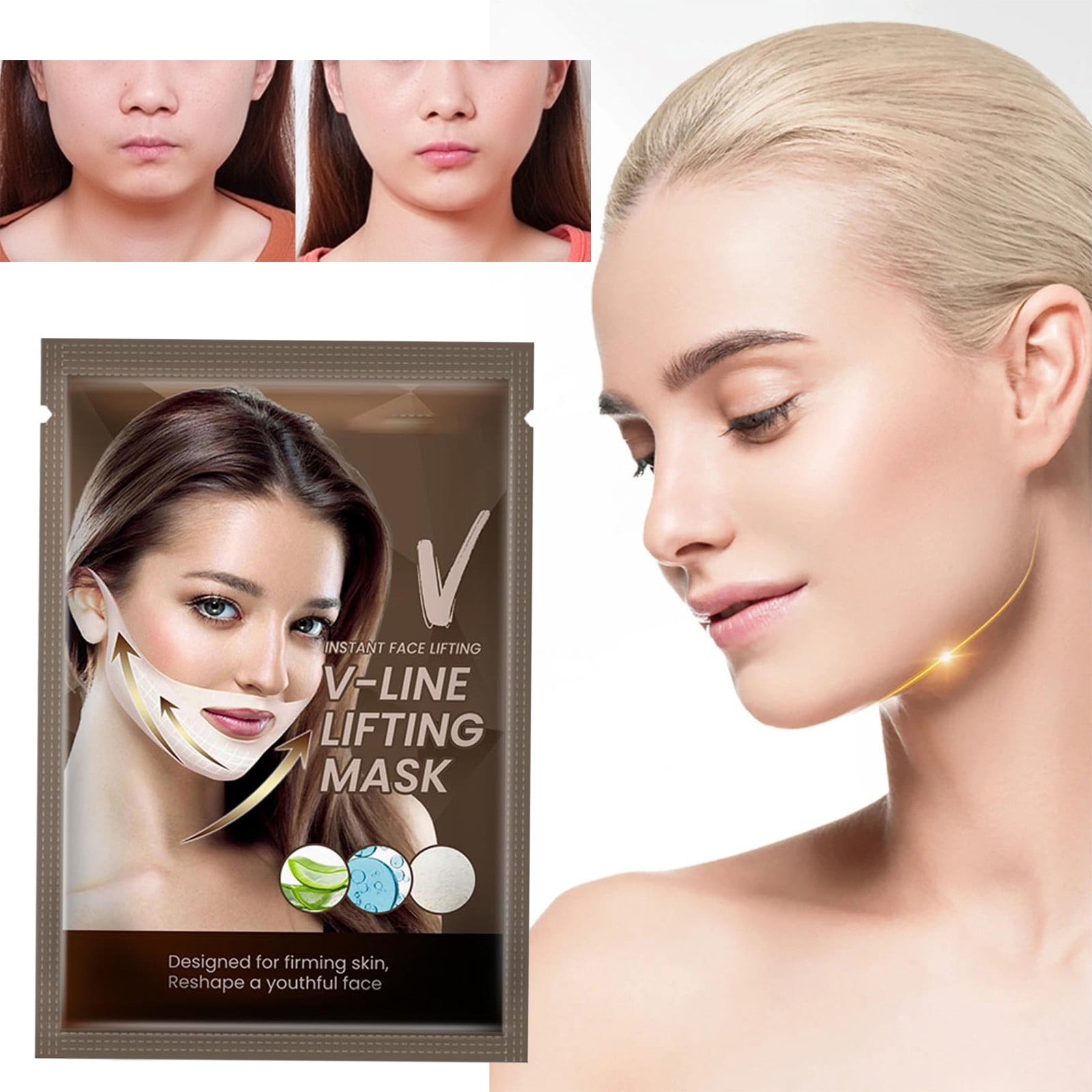 NIUREDLTD Double Chin Reducing V Line Face Lifting Tape Face Lifting