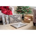 thumbnail image 3 of 23" Square Natural Weathered Gray Christmas Tree Collar, 3 of 4