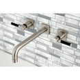 thumbnail image 2 of Kingston Brass KS6028DKL Kaiser Two-Handle Wall Mount Roman Tub Faucet, Brushed Nickel, 2 of 7