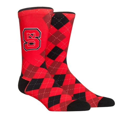 Men’s Rock Em Socks NC State Wolfpack HyperOptic Argyle Dress Socks