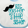 thumbnail image 4 of Inktastic Big Mister to a Little Sister Boys Baby Bib, 4 of 4