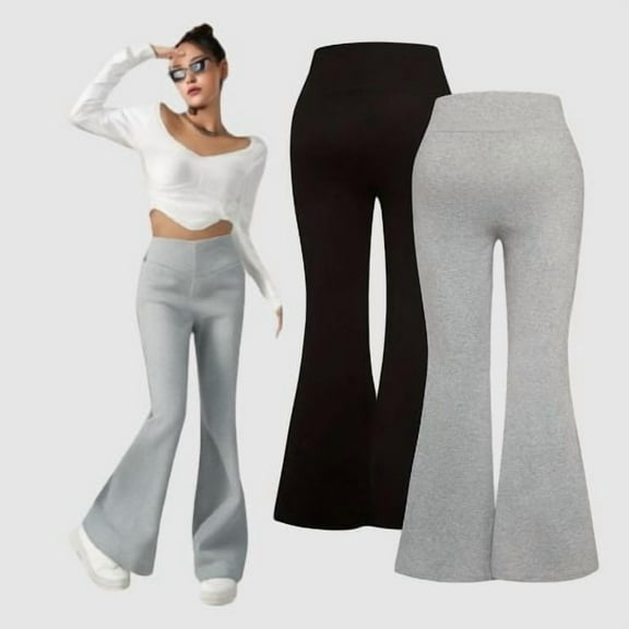 Mikrdoo Girls Flare Leggings, 2-Pack, Sizes 7-14