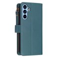 thumbnail image 3 of SaniMore for Samsung Galaxy A54 5G 6.4" 2023 Business Case, Full Body Protective PU Leather with Zipper Purse + Card Holder Flip Kickstand Lanyard [Shockproof TPU Shell] Vintage for Men Women, Green, 3 of 9