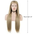 thumbnail image 2 of Unique Bargains Lace Front Lightweight Wigs Long Straight Hair for Women Lady Blonde, 2 of 7
