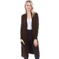 thumbnail image 1 of ClothingAve. Women's Long Open Cardigan-2 Female Cardigan, 1 of 14