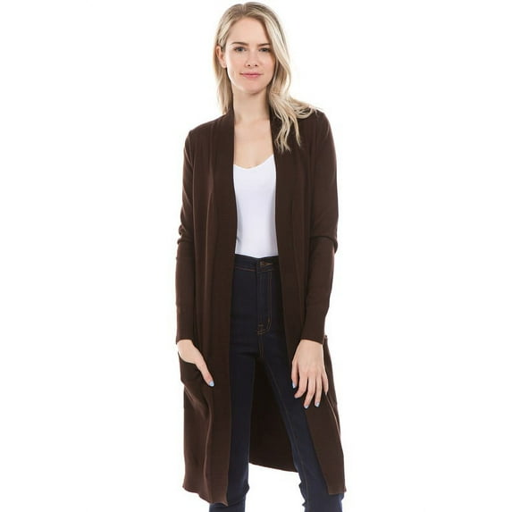ClothingAve. Women's Long Open Cardigan-2 Female Cardigan