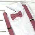 thumbnail image 2 of Spring Notion Boys' Linen Blend Suspenders and Bow Tie Set for Kids Toddlers Infants Ringbearers Rustic, 2 of 4