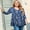 A-Navy12, variant on Womens Plus Size Long Sleeve Tops Tunic Tops Casual Floral Henley Shirts Flower45 4X