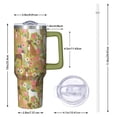 thumbnail image 2 of OBREWU Cute Boxer Dog and Flowers Florals Tumbler with Handle and Lid,Cute Boxer Dog and Flowers Florals 40oz Double Wall Vacuum Insulated Tumbler,Cups Gift for Women and Men, 2 of 7