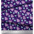 thumbnail image 2 of Soimoi Purple Cotton Poplin Fabric Star & Diamond Geometric Print Fabric by the Yard 56 Inch Wide, 2 of 3