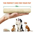 thumbnail image 5 of Pork Chomps Premium Rawhide-Free Baked Pork Skin Rolls 8 inch 2 Count, 5 of 8