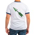 thumbnail image 1 of CafePress - Green Arrow - 100% Cotton Ringed T-Shirt, 1 of 1
