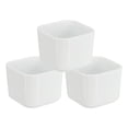 thumbnail image 1 of Unique Bargains 2' Square Plastic Succulent Planter with Drainage Flowerpot Container, White 3 Pack, 1 of 5