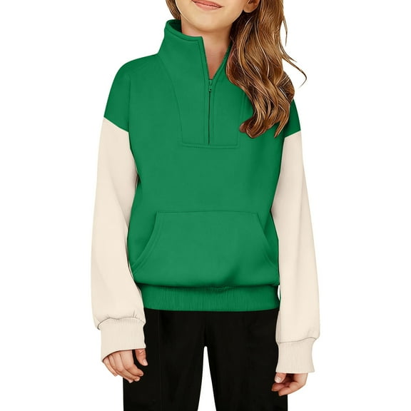 Teen Sweatshirt Boy Long Sleeve Kids Green1 Sweatshirt Oversized Crewneck Sweatshirts Warm Fall Winter Clothes 11-12 Years Old Girl Clothes